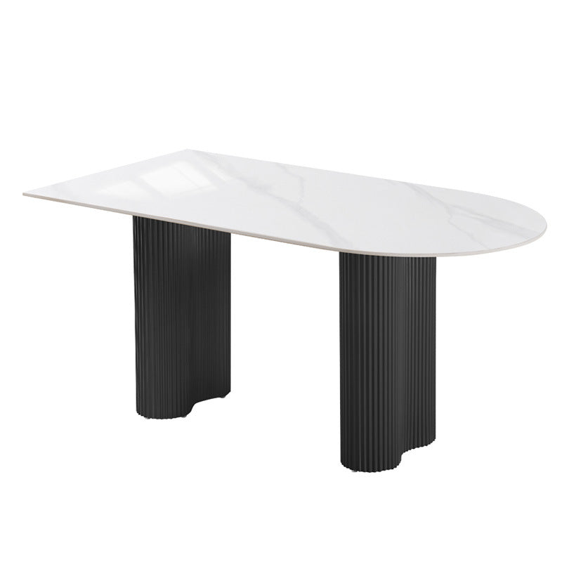 Source factory manufacturer wholesale personalized modern casual slate dining table for home rectangular medieval style new arrival dining table