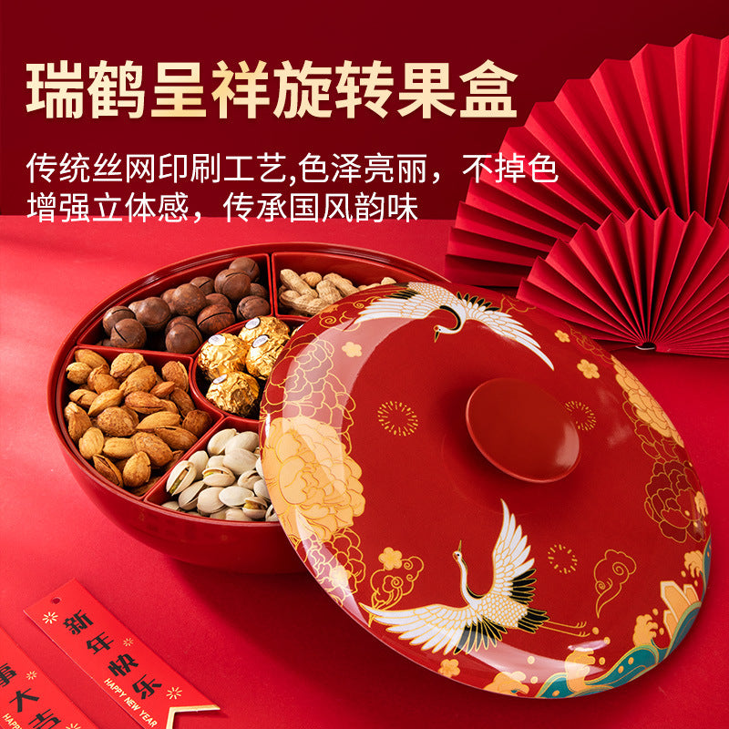 Chinese wedding candy plate Chinese New Year dried fruit box Internet celebrity explosion household living room snack plate housewarming new home nut plate