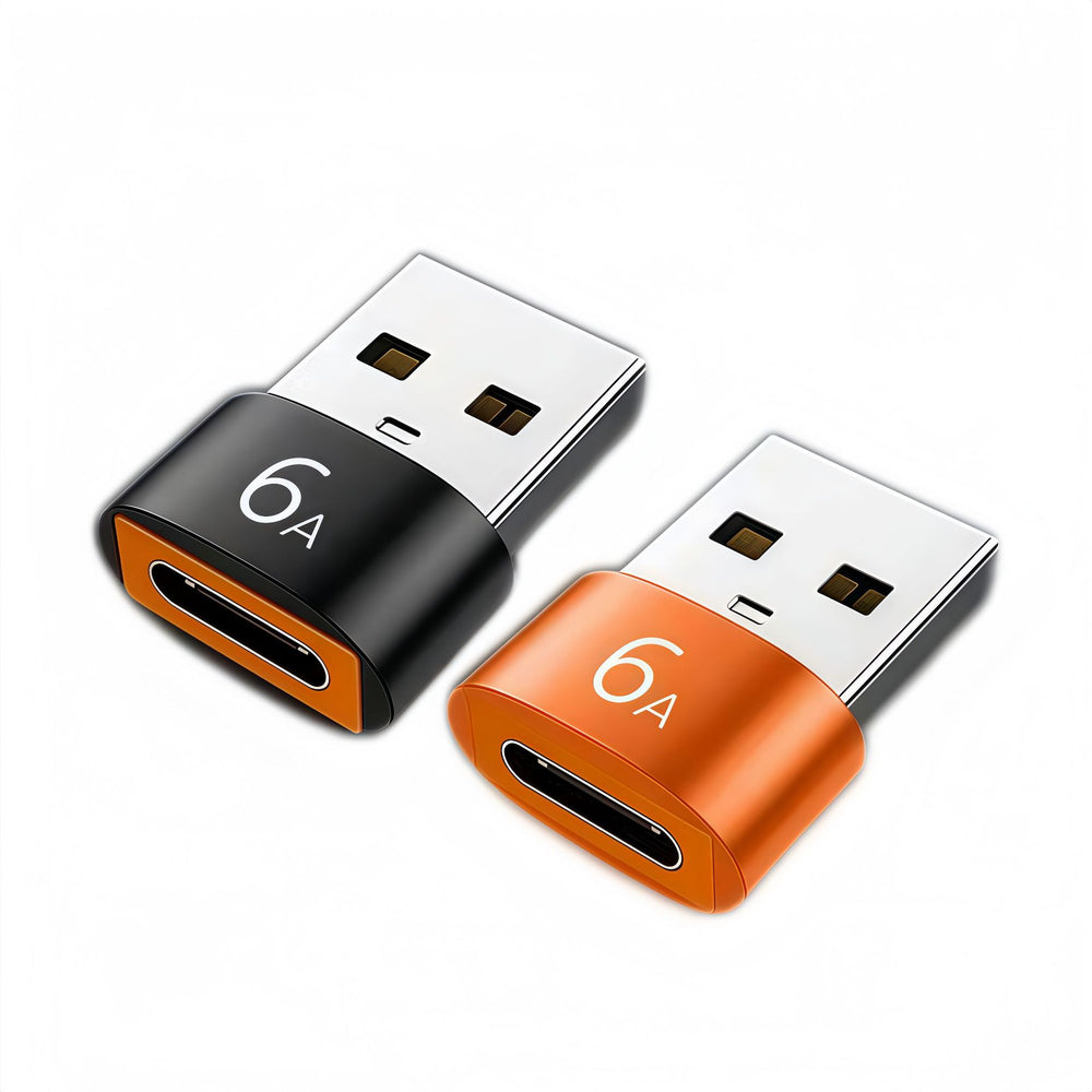 Type-c female to usb 2.0 adapter, car charger pd data cable, 6a charging, usb converter with otg function