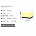 Outdoor solar post cap lights, courtyard lights, new chinese style marble wall lights, waterproof pillar lights, villa gate pillar lights