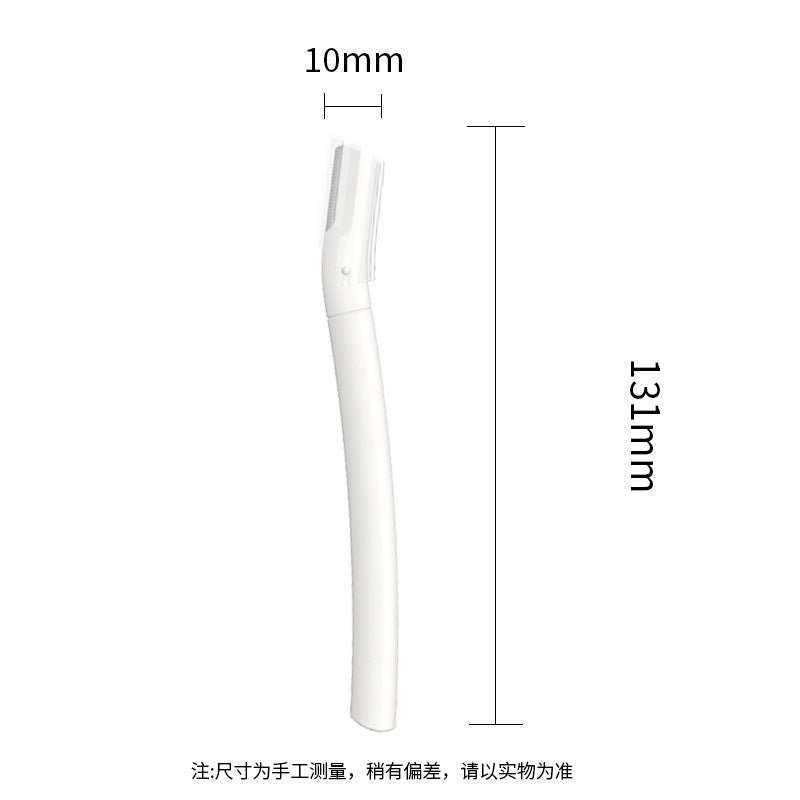 Shurmei 3-piece straight-handle eyebrow razor set - women's long-reach micro precision safe anti-scratch eyebrow shaping kit