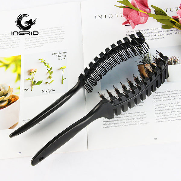 Hollow Comb Large Back Hair Oily Hair Comb Hair Salon Men's Blow Styling Comb Bristles Medium Curved Ribs Comb