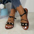Women's foreign trade sandals - new  summer collection: non-slip, flat, european & american style, versatile handmade beaded flat sandals - wholesale