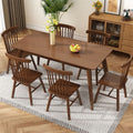 Minimalist home square solid wood dining table walnut color table dining table and chair set solid wood dining table and chairs