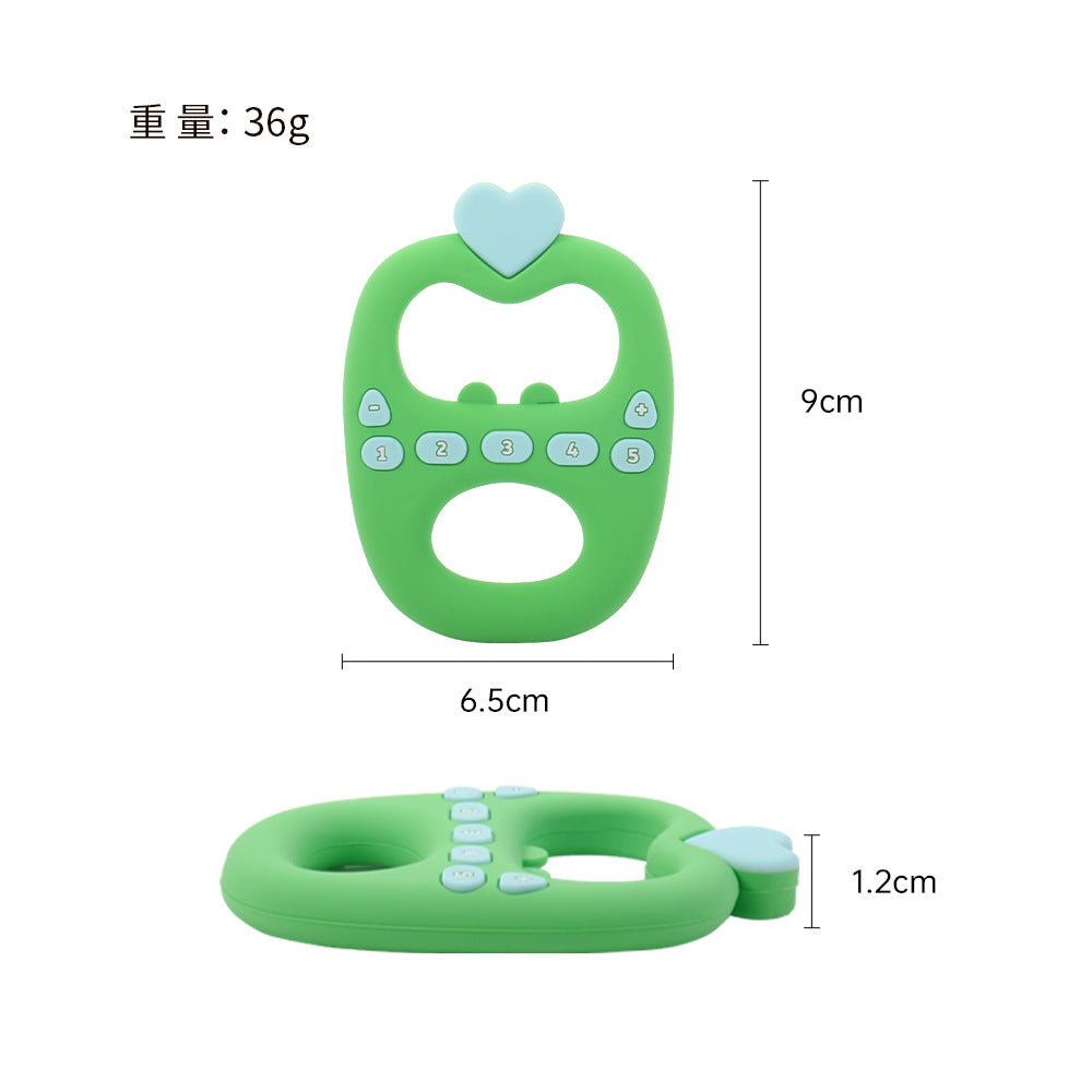 Food Grade Silicone Toothpaste Color Double Grip Buttons New 2025 Baby Bite Gum Baby Teething Chewing Toy