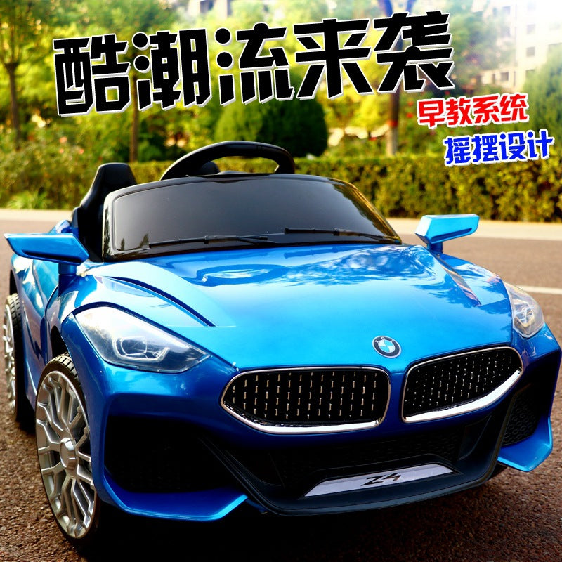 Manufacturer supplies children's electric car four-wheel remote control children's car baby toy car can sit silent swing work