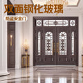 Villa entrance double door, security door, entry door, cast aluminum door, anti-theft door, grade a home zinc alloy door