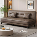 Foldable dual-purpose sofa bed, multi-functional small apartment living room straight-row sofa, rental house economical casual no-wash sofa