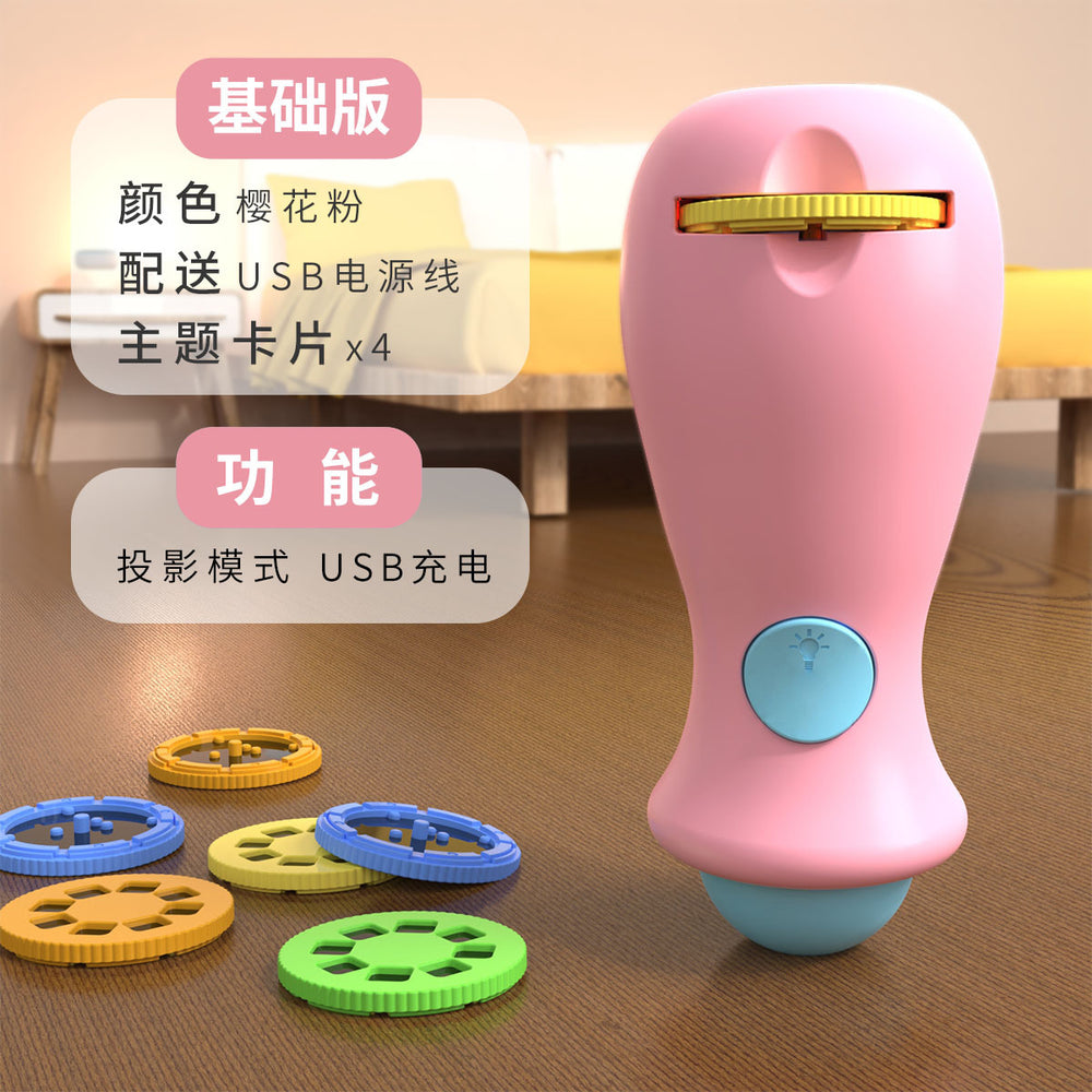 Kids' projector flashlight microphone toy - early education pattern recognition musical light-up toy - wholesale for street vendors