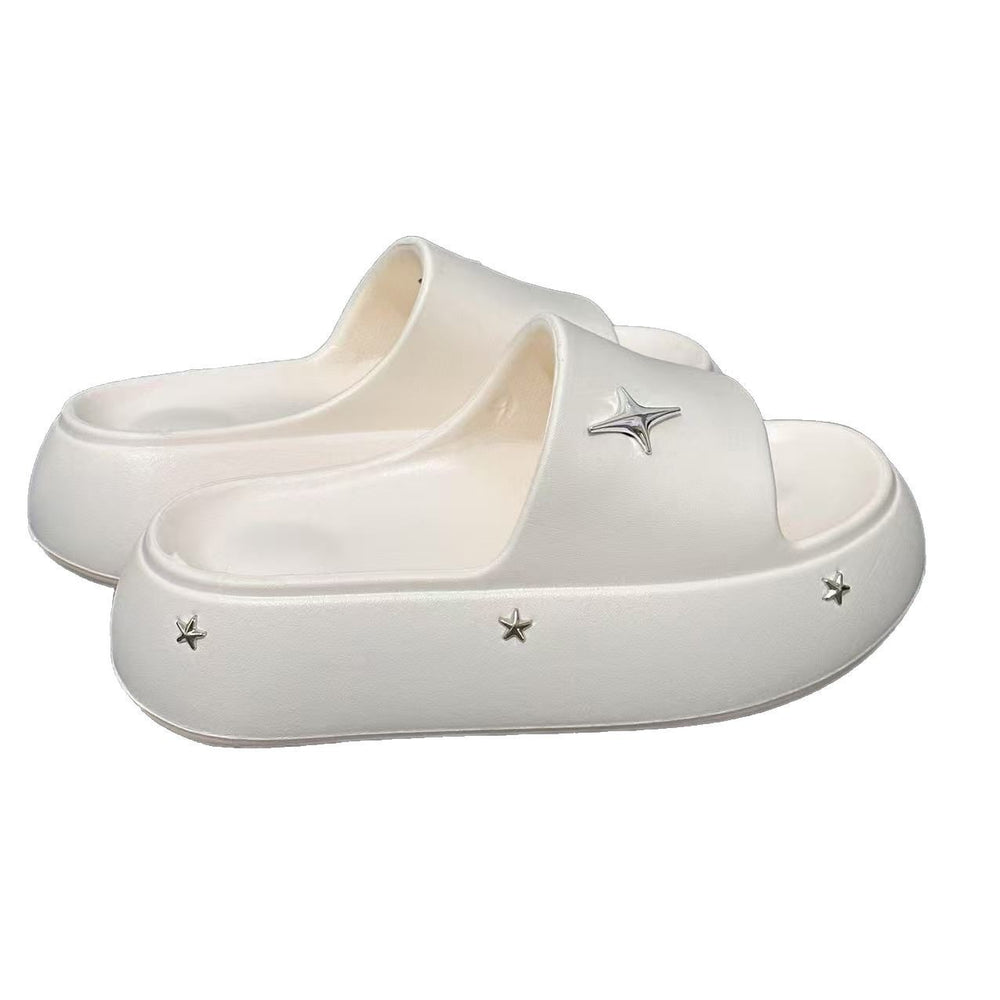 Thick sole slippers women's summeroutwearnew arrivalfashion indoor heightening beach shoes women's shit-stepping sandals wholesale