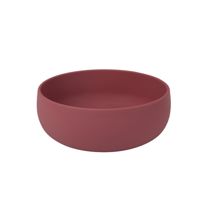 Factory new baby silicone stainless steel tableware set creative product 304 stainless steel children's silicone tableware bowl