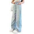 Girls' wide-leg pants - summer lightweight  new collection - tencel loose fit straight leg jeans for girls and big girls