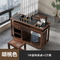 New chinoiserie solid wood tea table rotate table and chair complete set of water kettle all-in-one tea table balcony living room small apartment coffee table