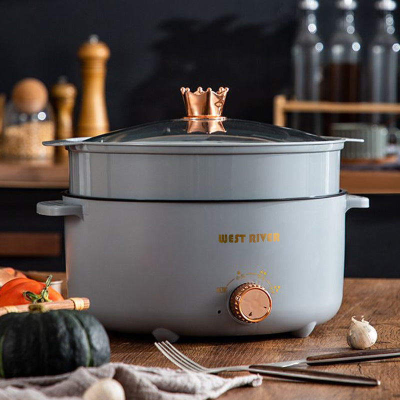 All-in-one electric hot pot, electric wok, multifunctional mini electric cooker, dormitory rice cooker, noodle cooker