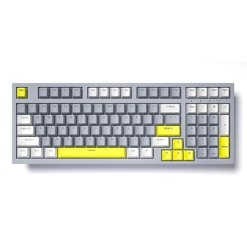 Longweishi k98 rgb illuminated wired rgb mechanical keyboard - customizable gaming keyboard with type-c cable