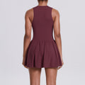 new arrivalfake two-piece outdoor stand-up collar dress running anti-exposure bottom skirt tennis skirt yoga wear for women