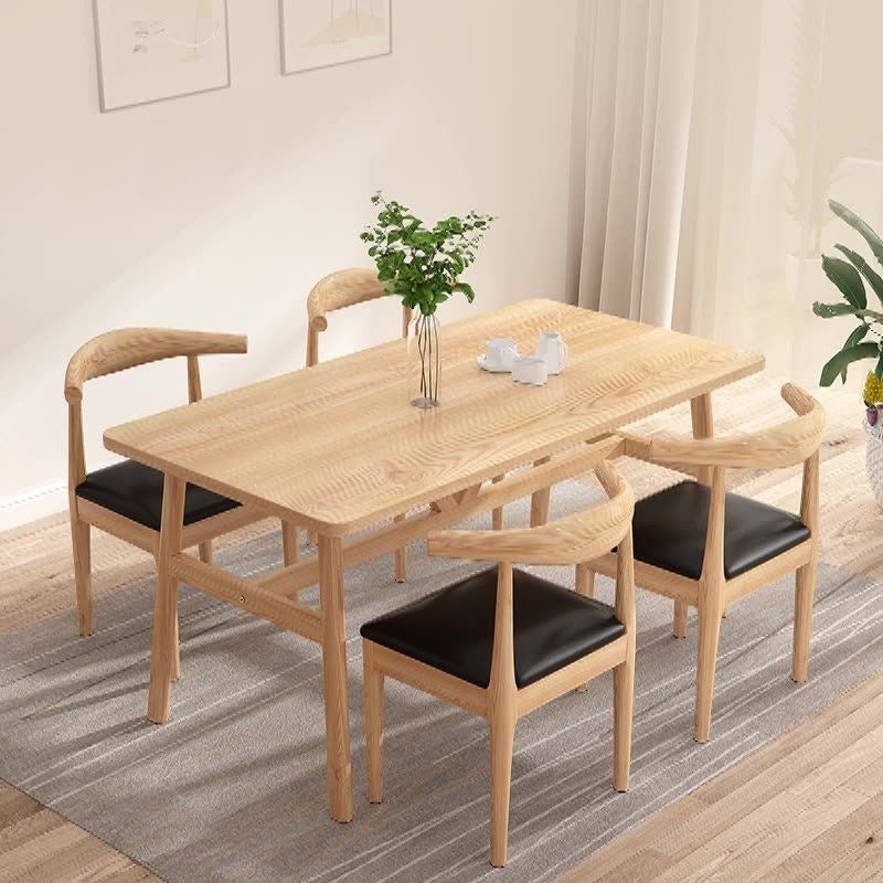 Dining table and chair combination, multi-functional breakfast shop, one table and four chairs, economical rental room dining table, casual rectangular dining table