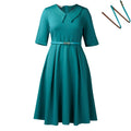 D3335export women's clothing independent  fashionfashionelegantelegancepure colorhalf length sleeve african dress
