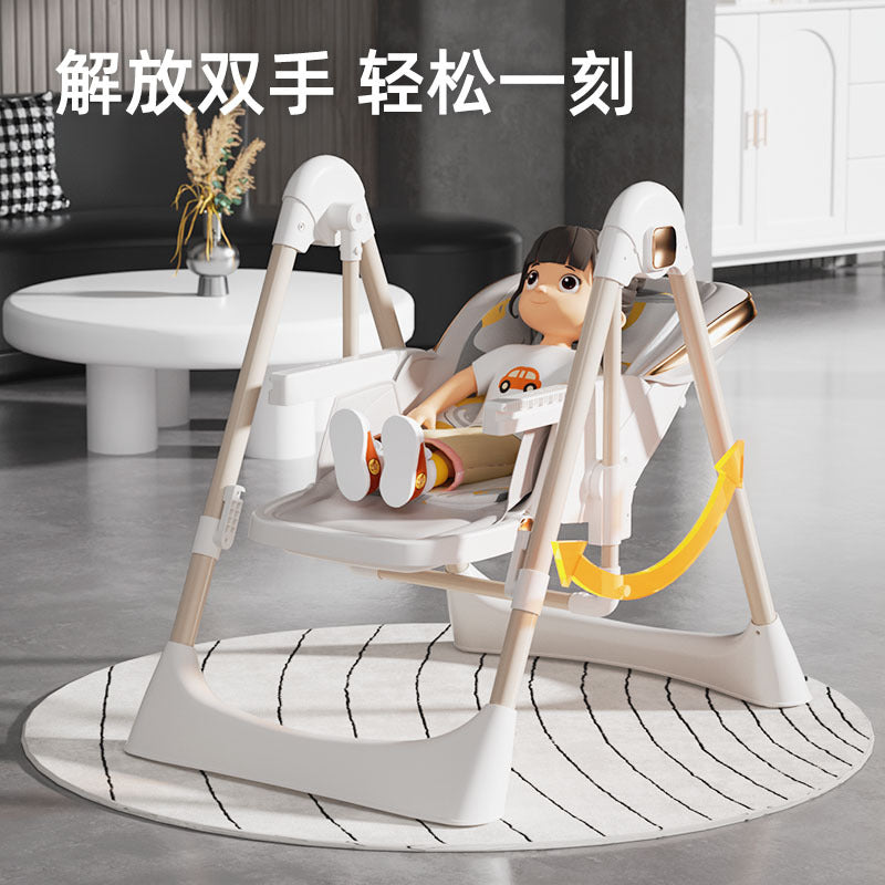 Baby high chair - home use, rocking & folding, multifunctional, convertible to toddler chair, dining chair