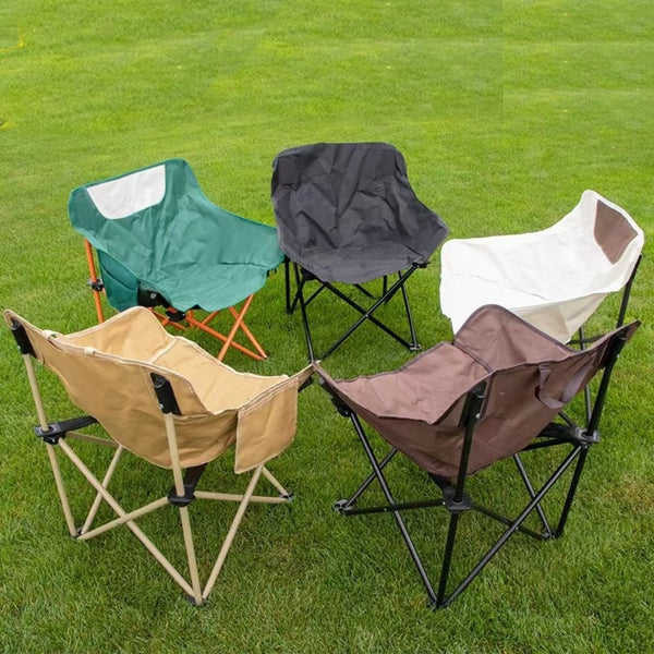 New Moon Chair Outdoor Portable High Back Chair Camping Fishing Folding Chair Household High Value Sketching Chair