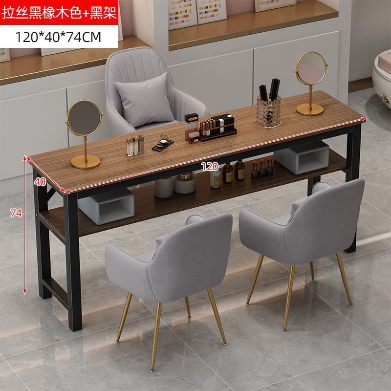 Nail art table nail art table and chair suit light luxury internet celebrity economical single japanese style imitation marble double single table