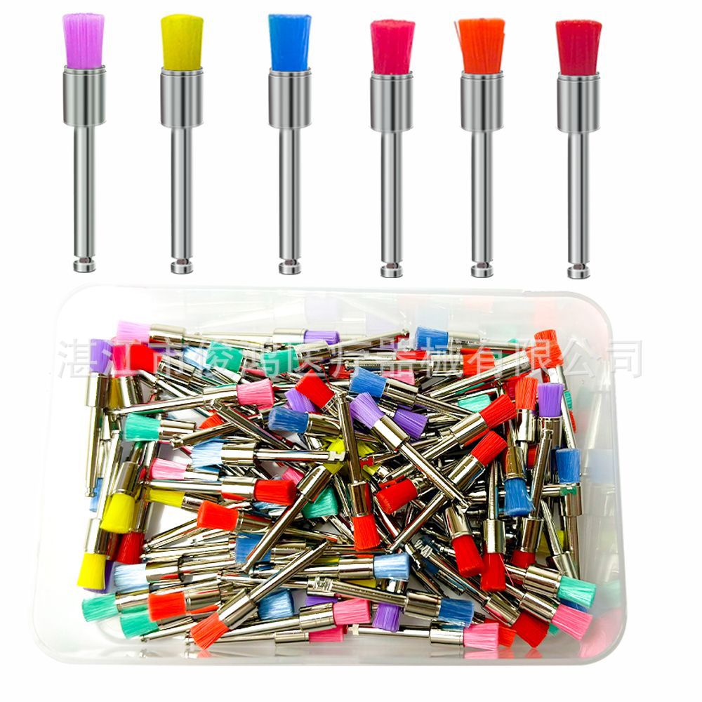 Dental oral cleaning and polishing brush head, color platform brush, cleaning teeth polishing artifact 100 pcs in a box