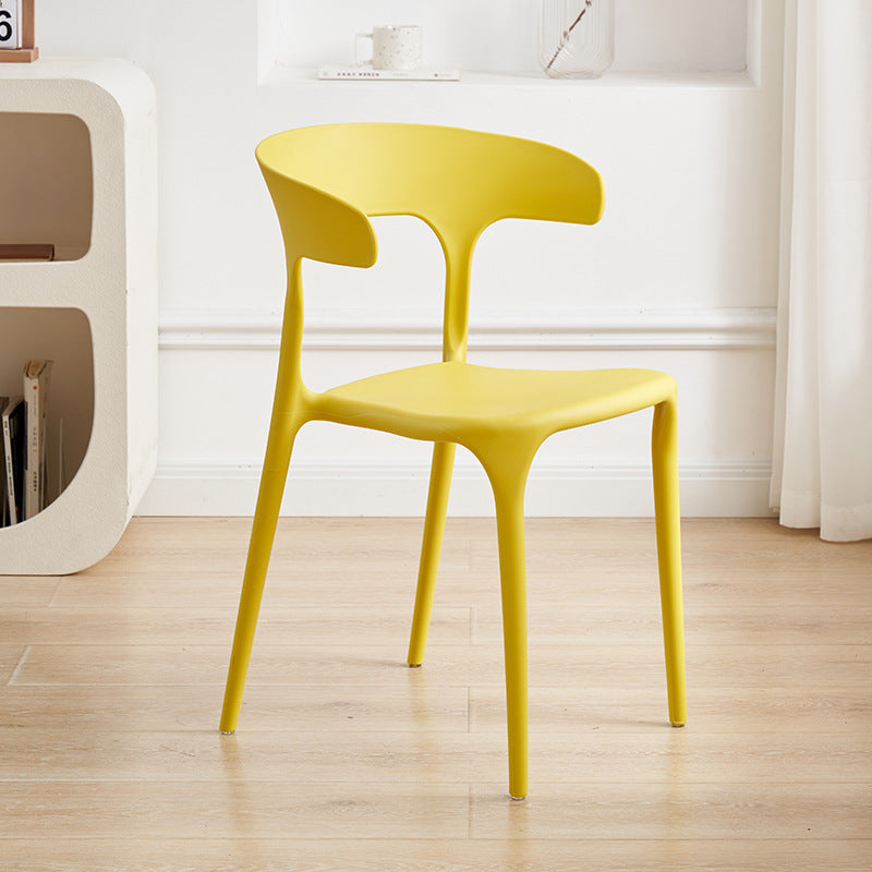 Scandinaviancasual modern thickened plastic chair for home dining table and chairs stackable back chair stool desk horn chair