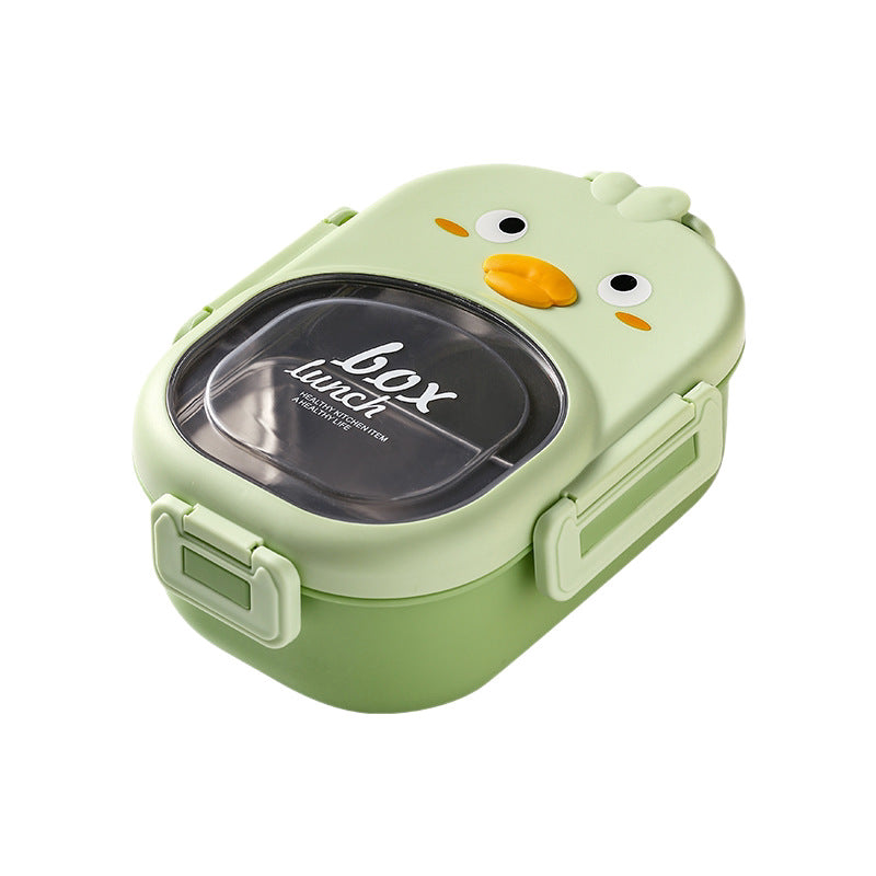 304 stainless steel cartoon divided lunch box - student & kids bento box - airtight, microwaveable, portable lunch container