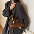 Trendy retro handbag: stylish color block design, versatile chanel-inspired shoulder & crossbody bag for autumn/winter 2025