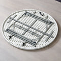 Collapsible round table dining table for home use - round plastic large tabletop restaurant table and chairs - folding dining table