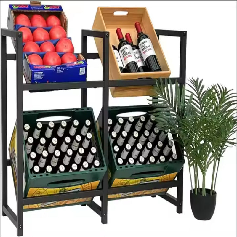 Guangzhou Source Factory Supermarket Fruit/Beer Box Metal Beverage Box Rack Storage Snacks Fruit Box Storage