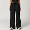 Amazon's new arrivalfashion brushed drape wide-leg loosecasual pants sports fitness elastic drawstring tie backpants