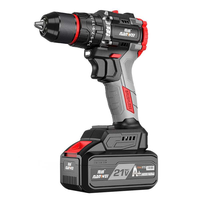 Wholesale nanwei power tools brushless hand drill lithium electric drill pistol drill electric screwdriver impact drill electric turn