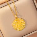X8301-7 [titanium steel chain copper inlaid zirconium pendant]