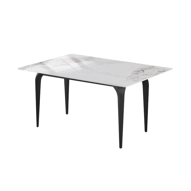 Rock slab dining table small apartment for homenew arrival modern casualaccessible luxury dining table rectangular dining table elephant leg dining table