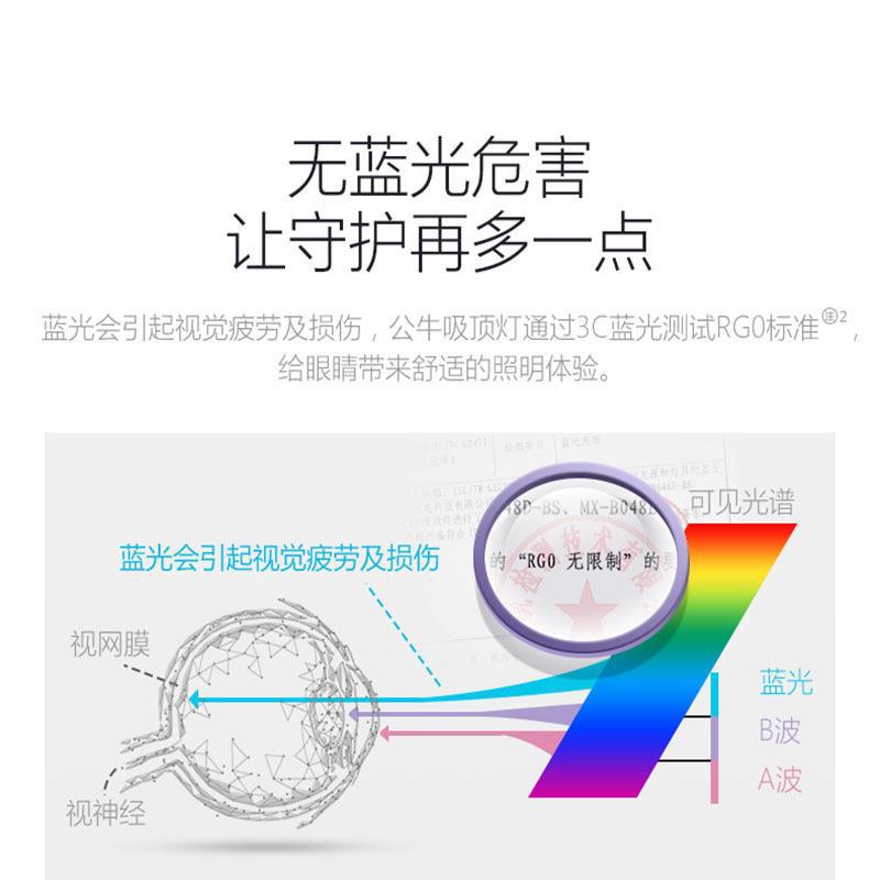 Bull Mingrun ceiling light living room bedroom light rectangular round Nordic style simple modern whole house LED lighting