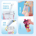 Ins style summer ice cream space water cup large capacity portable strap plastic cup tea water separation tea cup