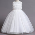 Evening dress girls' dress hostess dress princess dress mesh puffy dress summer sweet elegant one shoulder