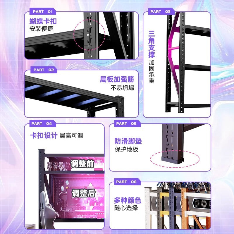 Shelf computer desk self-study desk multi-layer storage rack express rental house living room multi-functional sundries storage rack