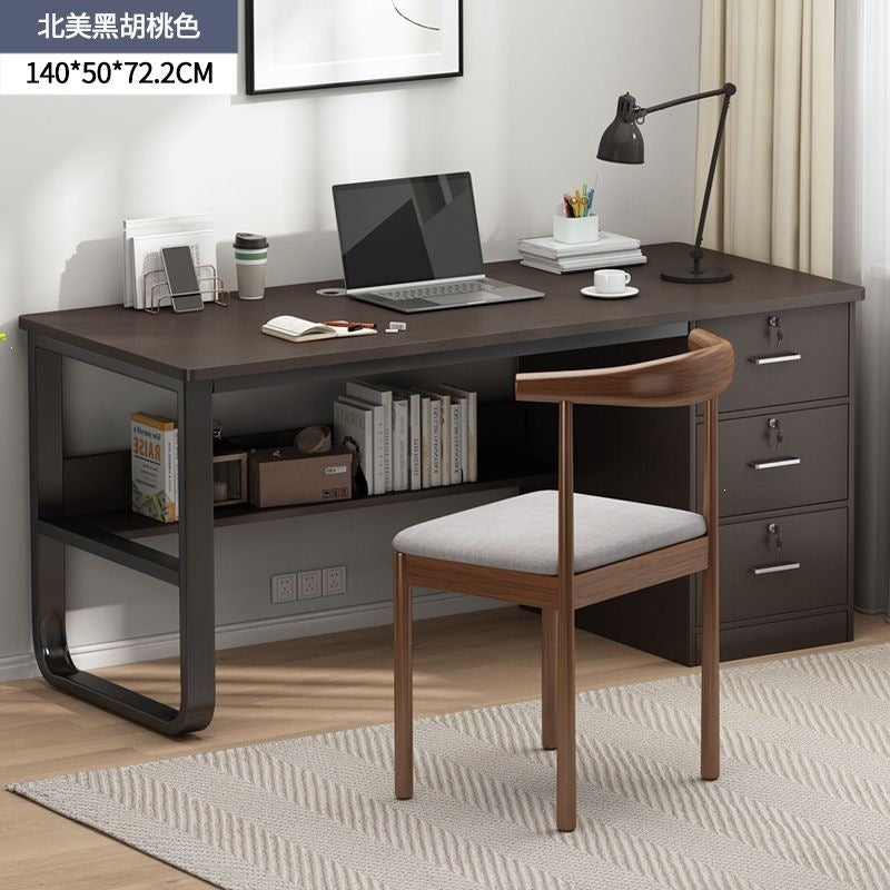 Office desk desktop home bedroom desk office desk boss table simple rental house with drawer computer desk no