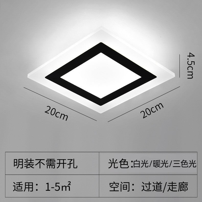 Minimalist modern hallway light, recessed stairway light, entryway light, balcony light, shop/cloakroom light, foyer light