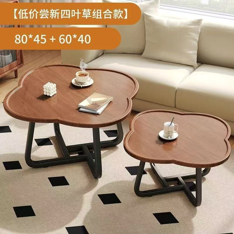 Modern four-leaf clover for home round bedroom simple balcony side table coffee table small apartment living room sofa casualaccessible luxury