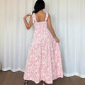 european and american summer  bohemian print sundress