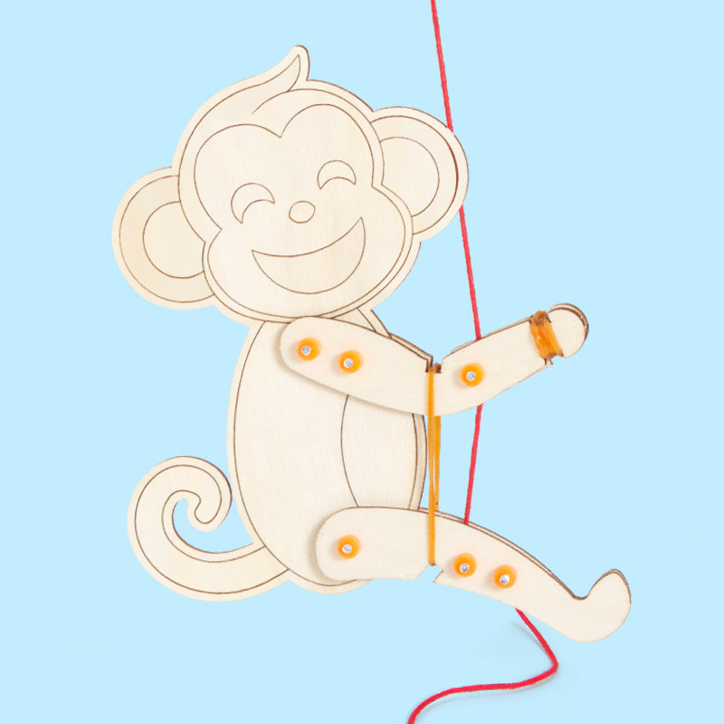 Science experiment DIY climbing monkey physics friction technology small production student children handmade school material package