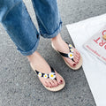 New arrival three flowers summer flip-flops women's outwear k-style non-slip women's flats sandals beach delivery