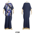summer new arrivals: european and american style  print round neck maxi dress,  dress, african women's plus size clothing