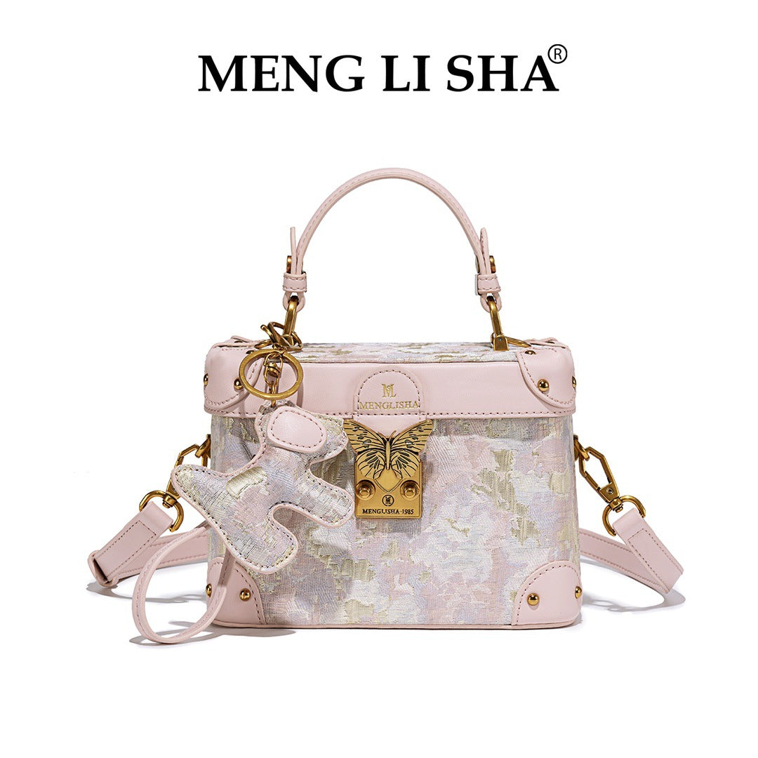 2025 spring and summer new personalized simple portable small fragrant style box bag light luxury high-end single shoulder crossbody small square bag