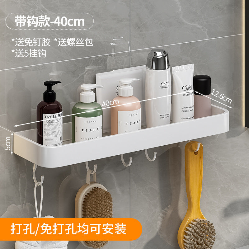 White non-punching bathroom toilet rack wall-mounted toilet toilet washstand towel storage wall