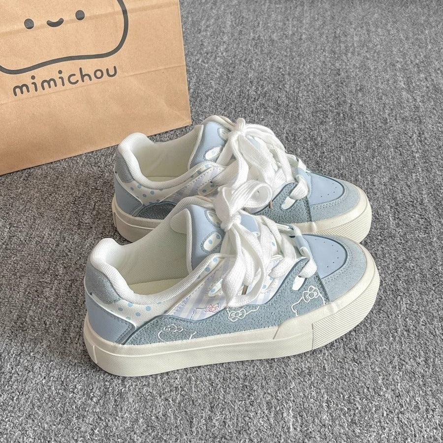 Versatile and unique sneakers: hot-selling platform sneakers for women, new spring/summer 2026 collection, chunky sole white sneakers, casual bread shoes for women