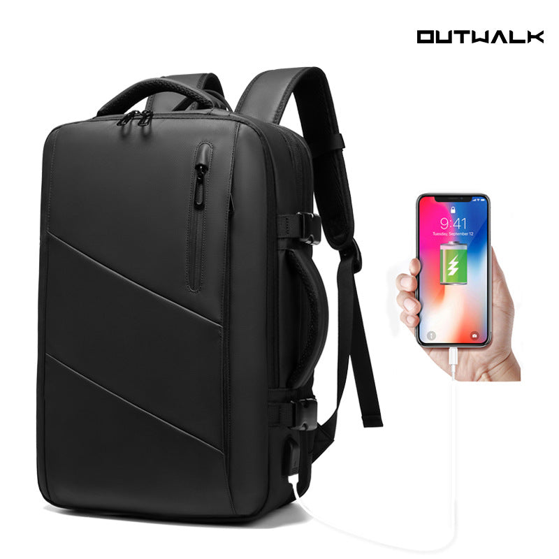 Source factory customized new men's backpack business computer large capacity scalable dry and wet separation backpack wholesale